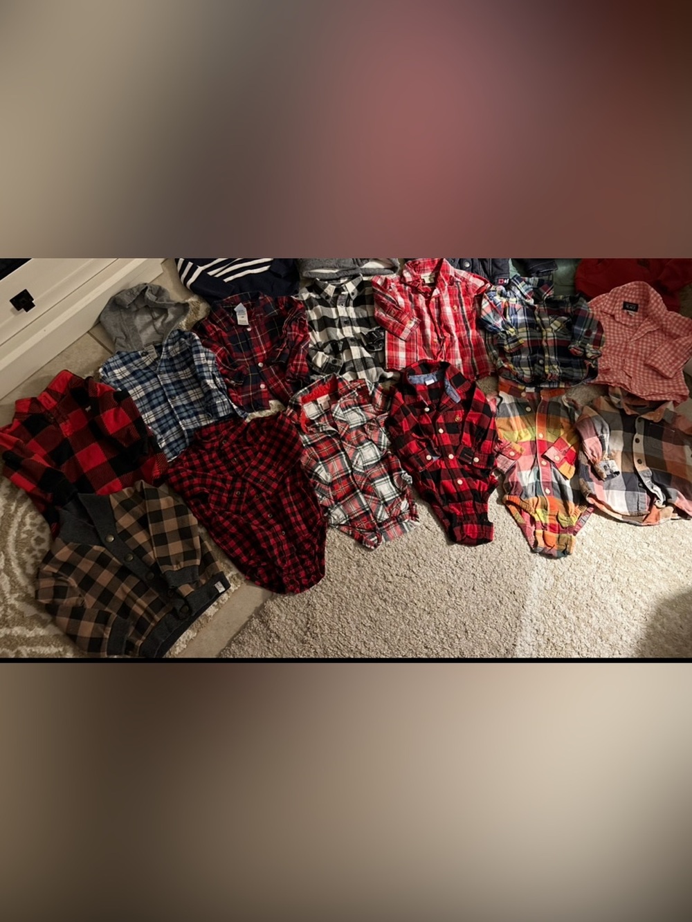 Boys 12 month plaid shirts and one pieces